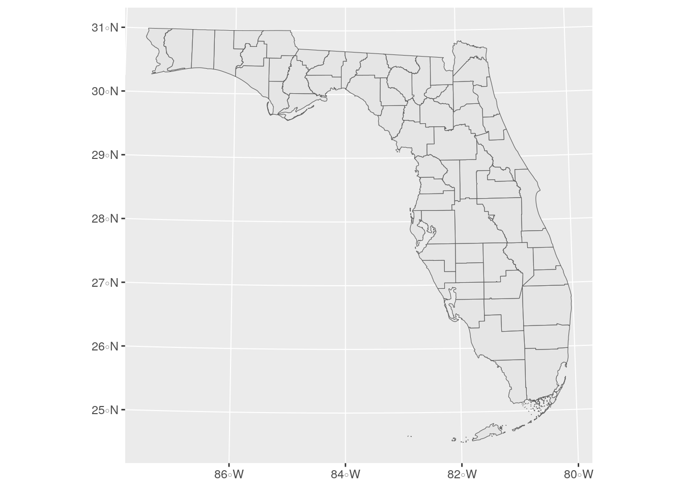 ggplot2 map with CRS specified