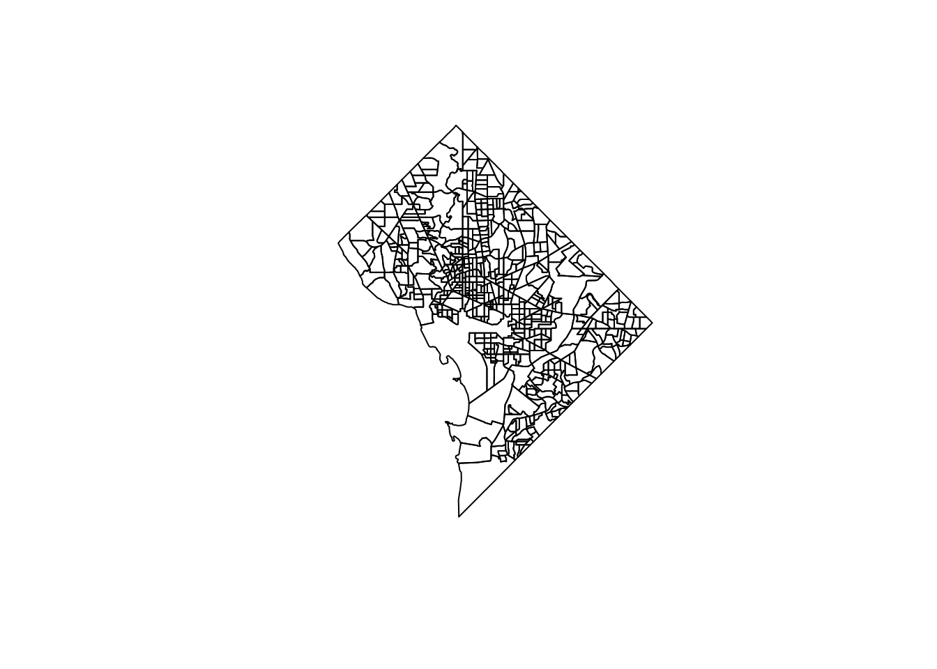 Block groups in Washington, DC