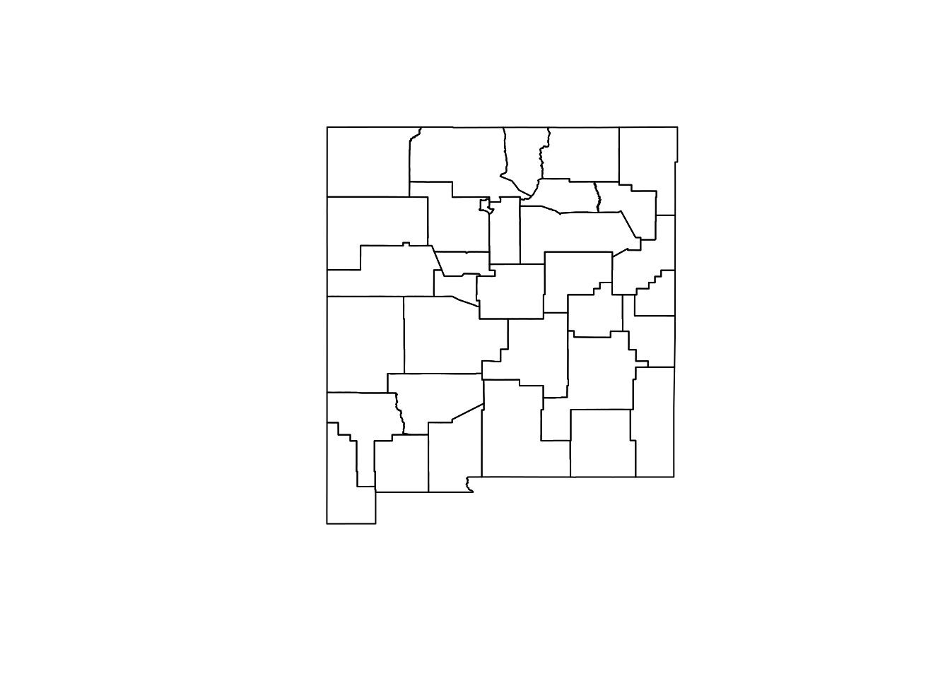 County boundaries in New Mexico