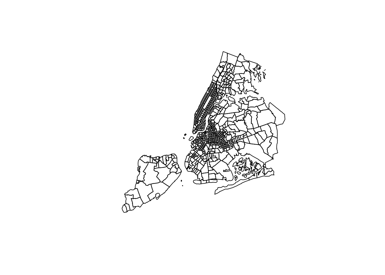 NYC Census tracts with an area-appropriate CRS