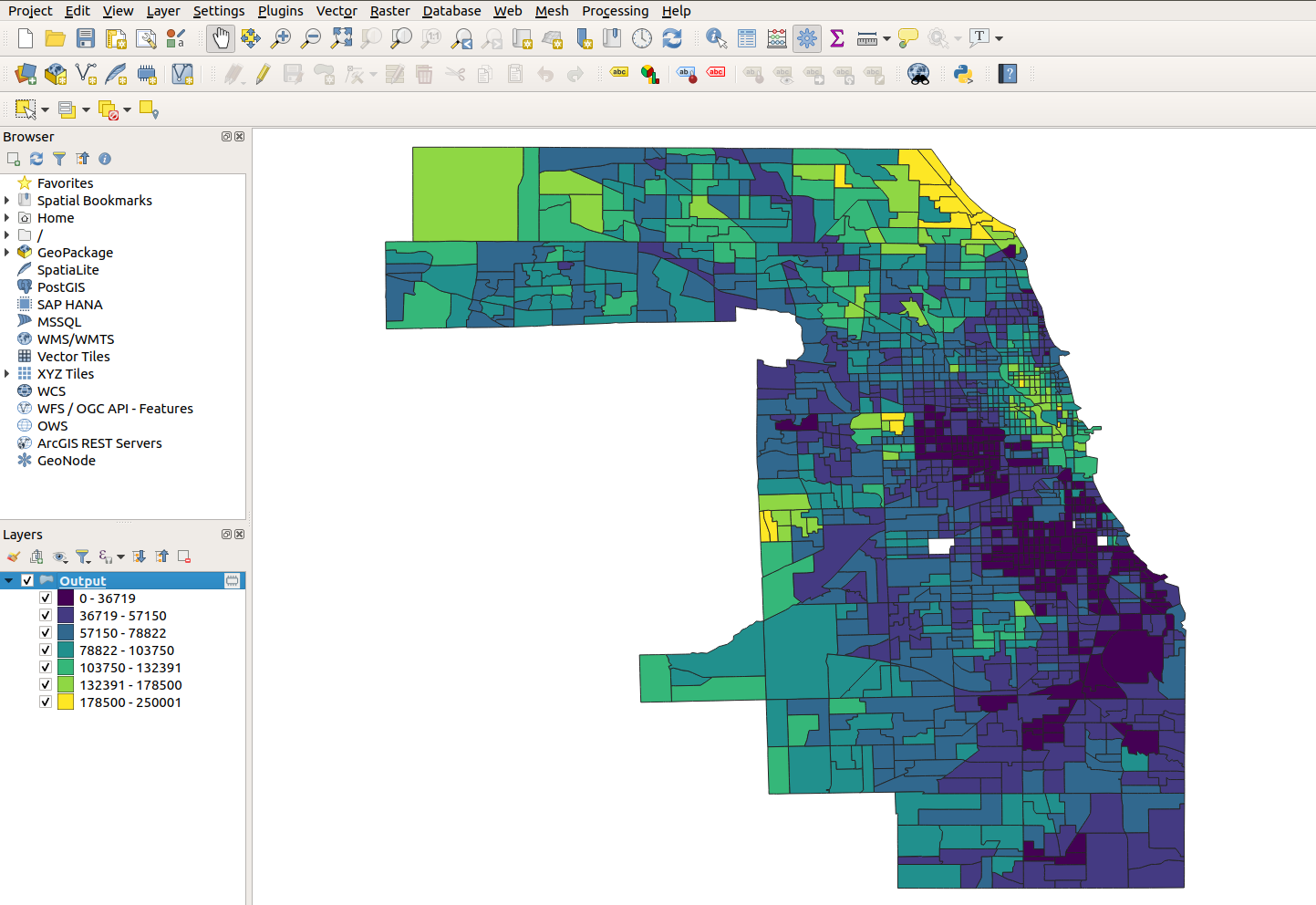 Styled layer from tidycensus in QGIS